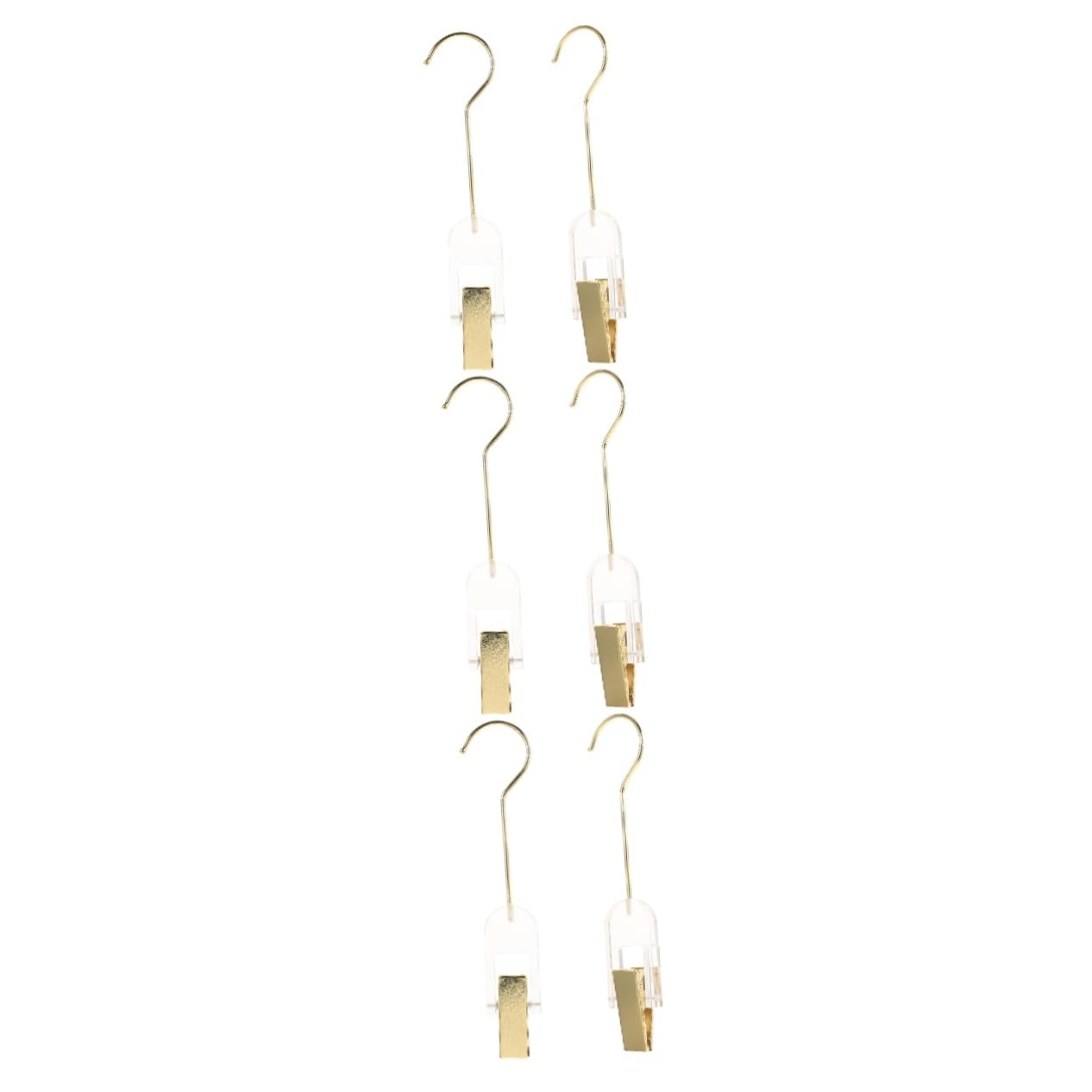 Alipis 3 Sets Hochleistungs-kleiderbügel Für Den Schrank Stiefel-kleiderbügel-Clips Verstellbare Hosen-Clips Aus Metall Platzsparende Hängeklammern Für Wäsche 2 Stück * 3