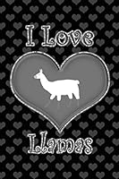 I Love llamas: Black hearts i love llamas journal 1090397127 Book Cover