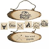 Hochwertiges JaRo Grill BBQ Türschild aus Echtholz in einer hohen Qualität und schönen Verarbeitung.