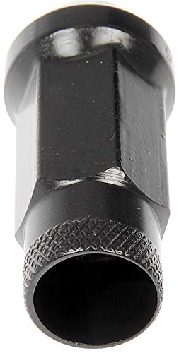 Image of Dorman 713-685A Black Open End Knurled Wheel Nuts Compatible with Select Models, 20 Pack