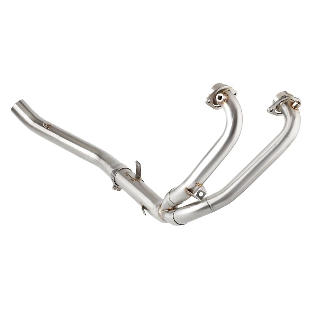 FUNFOB Marmitta Moto per per Tuareg 660 2021-2023 Silenziatore Scarico Moto Collegamento Tubo Catalizzatore Eliminare Tubo 51mm Tubo Centrale Scarico
