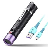 LIGHTFE UV304 UV Flashlight - High Power Ultraviolet - Rechargeable Type-C can be Used for UV Glue C