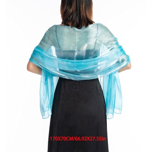 Katutude Women's Tulle Shawl Bridal Scarf Evening Shawl Wedding Dress Cover Up Soft Tulle Bridal Shawl Bridesmaid Shawl2
