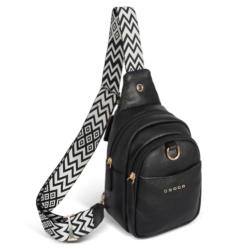 OSOCE Crossbody Bag for Women, Sling Bag Anti Theft, PU Leather Chest Purse