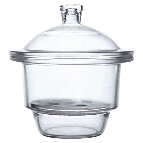 Adamas-Beta Glass Desiccator Jar, Lab Desiccator with Porcelain Plate,240mm/9.45inch, Pack of 1