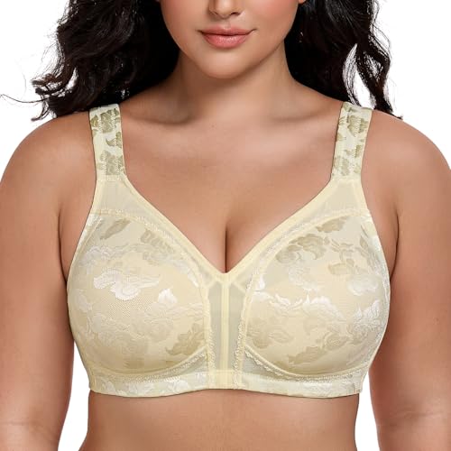 Image of Wingslove Women's Minimizer Bras Full Coverage Wirefree Comfort Plus Size Bra Large Bust Non Padded