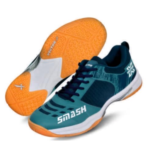 Image of Vector X Smash Men's Badminton Court Shoe - Breathable Mesh & PU Upper, EVA‑Phylon Cushioning & Non‑Marking Rubber Sole