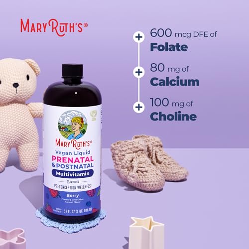 Image of MARYRUTH'S Postnatal & Prenatal Liquid Multivitamin for Women | Selenium | Folate | Healthy Fetal Development | Prenatal Vitamins | Vegan | Non-GMO | Sugar Free | Gluten Free | 32 oz (Pack of 2)