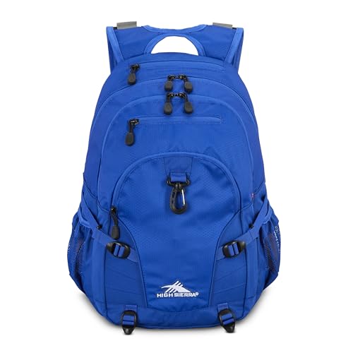 High Sierra Loop-Backpack, School, Travel, or Work Bookbag with tablet-sleeve, Cosmic Blue, One Size - Thumbnail 2