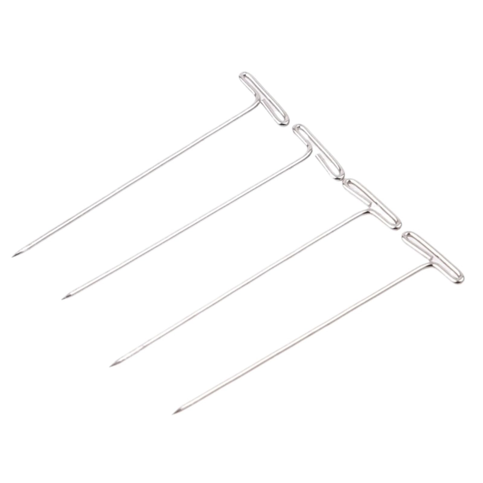 T Pins 50/100Pcs 27/32/38/45/50MM T Pin Needles Wig Making Pins For Blocking Knitting Assorted Sizes T-Pins Stainless Steel(50pcs-38MM)