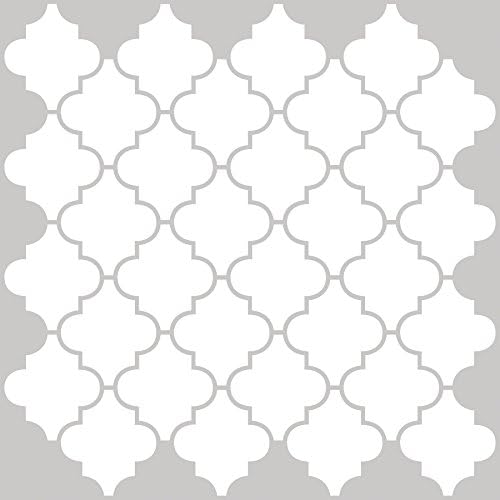 InHome NH2360 Quatrefoil Peel Stick Backsplash Tiles, White & Off-White