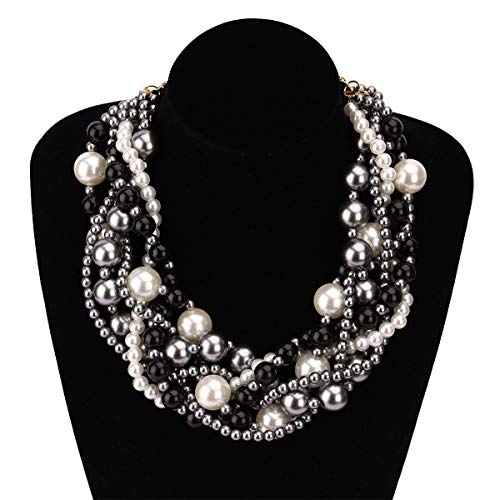 Large Chunky Pearl Necklace For Women Big Pearls Necklace Pearl Statement Necklace For Party Wedding Ladies #TOP1