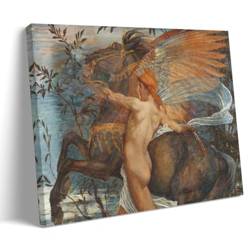 Impression d'art Pégase de Walter Crane Toile Préraphaélite 50x75 cm