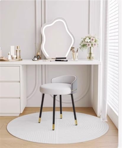 Silla de tocador de piel sintética con acabado sofisticado y diseño ergonómico 8