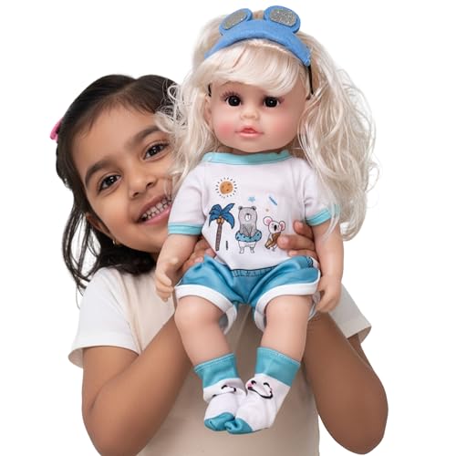 Image of 30 cm Realistic Baby Bella Doll with Soft Body, Real Hair, 3D Eyes & Outfit - Big Size Doll for Kids - Role Play Toy for Girl & Boy - Lightweight, Safe & Adorable Gift Toy | Dolls for Girls
