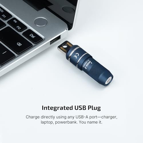 Image of OLIGHT IMINI 2 EDC Rechargeable Keychain Flashlight, 50 Lumens Compact and Portable Mini LED Keyring Lights with Built-in Battery Ideal for Everyday Carry and Emergencies (Midnight Blue)
