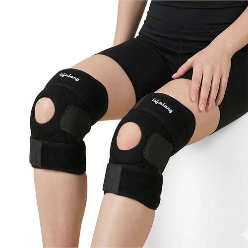 Image of Lifelong Knee Cap Open Patella for Pain Relief and Support, Arthritis & Sports | Anti-Slip Knee Brace Compression Sleeve with Adjustable Fit | Patella Cap with Joint Support for Men & Women (LLOKS60)