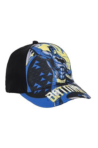 Image of BATMAN Kids Boys Baseball Cap Graphic Visor Blue Black, Black, 6 3/8