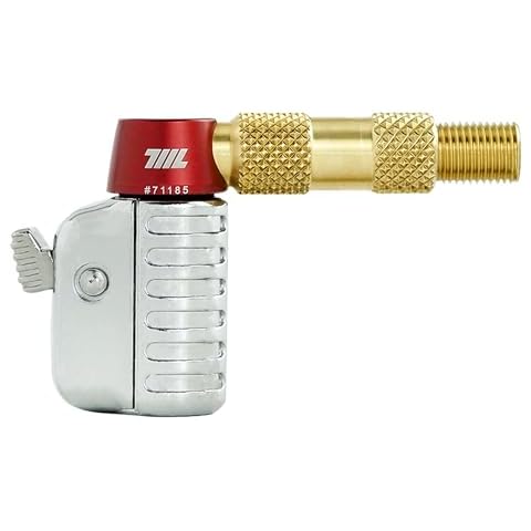 711L Schrader Air Chuck - Snap & Lock Air Chuck - Open Flow Air Inflator Attachment for Bicycle Bike Motorcycle Car Tires with Shrader Valves (Brass) Cover