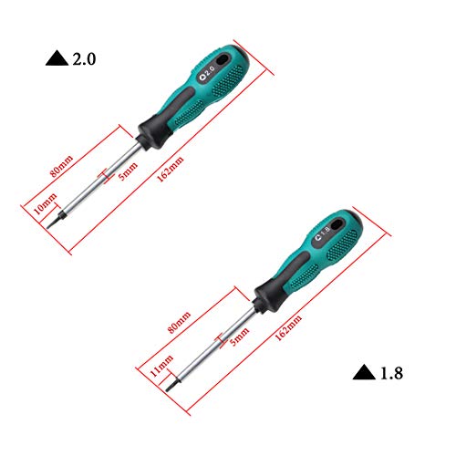 4PCS 16CM Triangle Magnetic Tip Screwdriver Anti-slip Repair Tool(1.8 2.0 2.3 3.0)