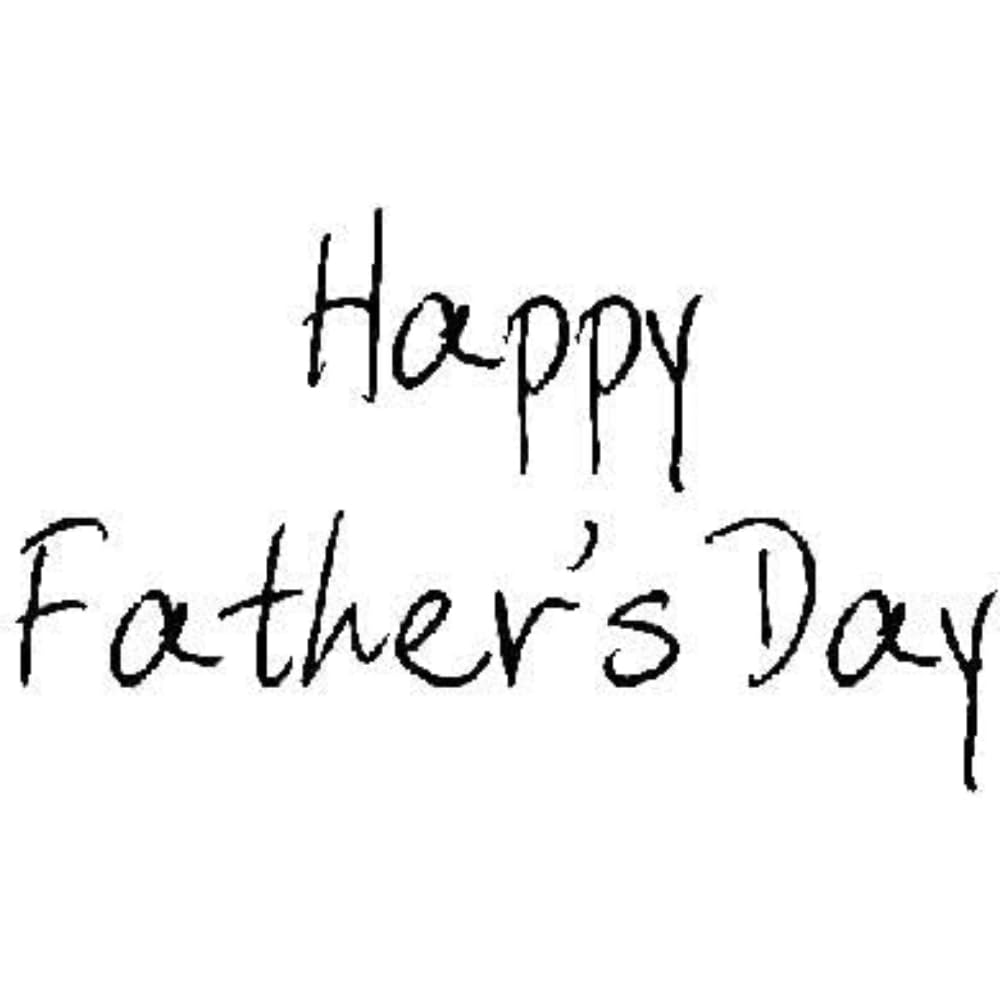 Art Stamps Happy Fathers Day Stamp, Black