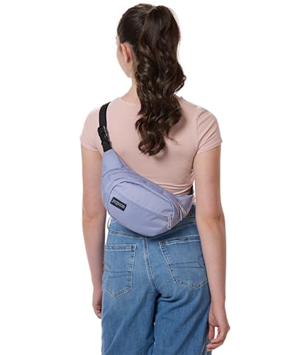 Image of JanSport Fifth Avenue Fanny Pack Crossbody Bags for Women, Men - Stylish, Durable Waist Bag with Adjustable Belt, Main Zippered Pocket, Quick Stash Pocket, Travel Essentials, Lavender Ash