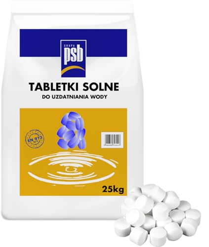 Compresse di sale per il trattamento dell'acqua. Sacchetto da 25 kg