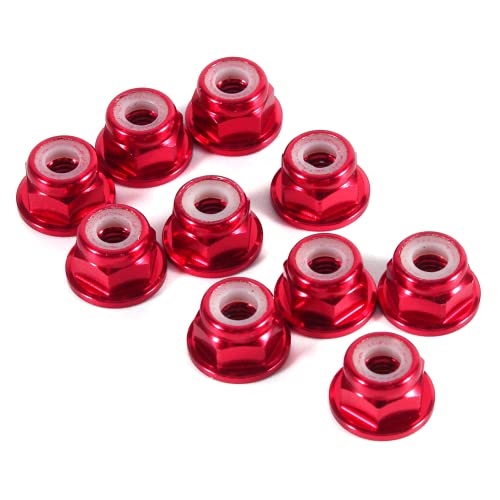 Walfront WALFRONTPF8TM93GB56571 Hex Self Lock Nuts 10 Pcs M3 Nut Cnc Aluminum Flanged Nylon Lock Nut Self Locking Metal Nuts Dark Red thumb #1