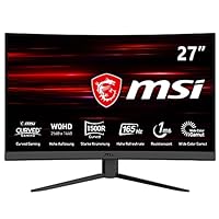 MSI Optix G27CQ4-006 - 27 Zoll (69 cm), WQHD (2560x1440) Gaming Monitor, VA Panel, 165 Hz, 1 ms, AMD FreeSync, HDMI, DP, schwarz, DE Version