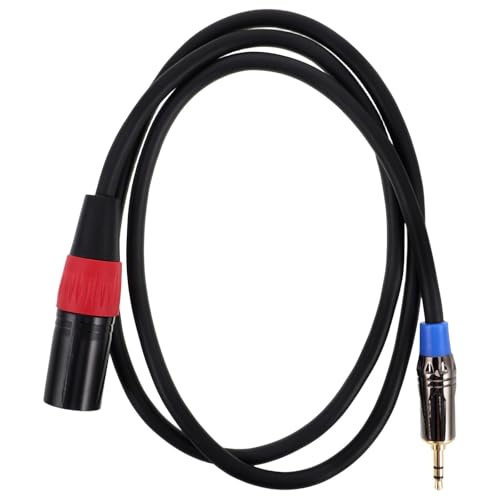 Didiseaon Cable Adaptador Xlr Macho a Jack 3.5 Mm Estéreo Chapado en Oro, 1 Metro, Blindaje Metálico para Micrófono, Guitarra y Computadora, Cable de Audio Versátil para Uso en Directo