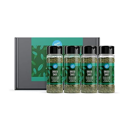 Marca Amazon - Happy Belly - Salvia seca, 4x12g