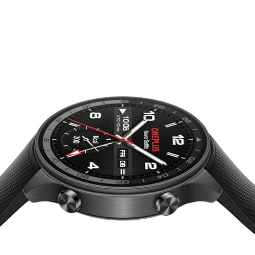 Image of OnePlus Watch 2R with Wear OS 4 by Google,Snapdragon W5 Chipset,Upto 100hrs Battery Life,1.43'' AMOLED Display,100+ Sports Mode,Dual Frequency GPS,5 ATM,IP68 & BT Calling [Gunmetal Gray]