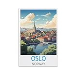 KmoNo Oslo, Norwegen, Vintage-Reiseposter, 20 x 30 cm, 