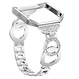 For Fitbit Blaze Bands/Accessory Band/Watch Band/Metal Band/Wristband/Bangle, VOMA Stainless Steel Bands with Metal Frame Style Bangle 1 Silver