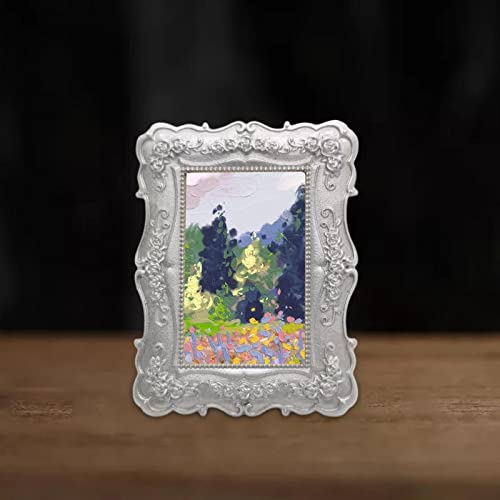 AMLESO Alloy Wall Mural Frame Simulation Decoration for Window Display Furnishings , White