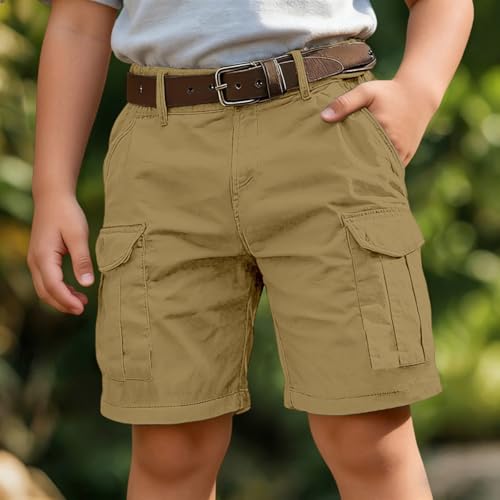Short d'été garçon confortable à poches multiples style cargo