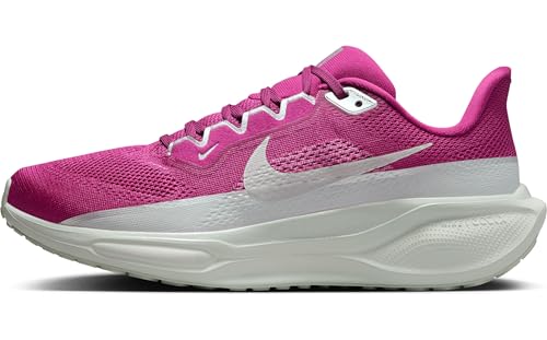 Nike Women's Air Zoom Pegasus 41 Premium Running Shoes Sneakers (Light Silver/Hot Fuchsia/Metallic Silver, US Footwear Size System, Adult, Women, Numeric, Medium, 9.5)