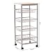 HOMCOM Carro Múltiusos de Cocina Baño con Ruedas 5 Niveles Carrito de...