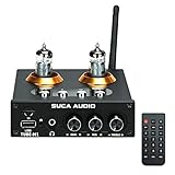 SUCA AUDIO Bluetooth 5.0 Vacuum Tube Preamplifier for Home Audio Hi-Fi Stereo Headphone Amplifier...
