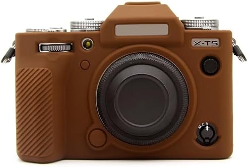 For FUJIFILM X-T5 Soft Silicone Protective Case(Coffee)