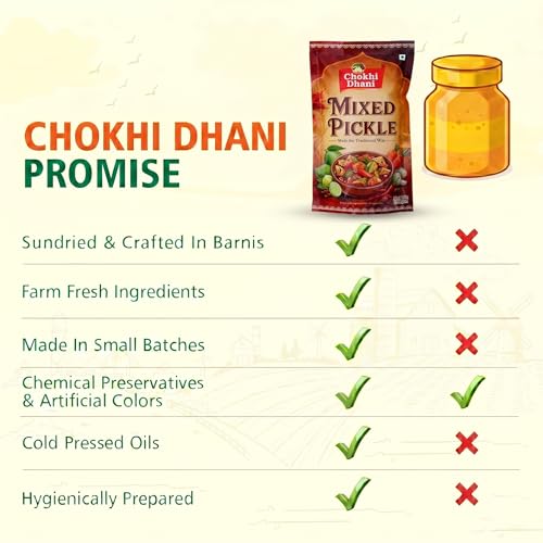 Image of Chokhi Dhani Mixed Pickle 200g | Mix Achar | Spicy & Tangy Indian Pickle | Traditional Homemade Style | No Artificial Colours