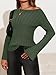 Cicy Bell Womens Bell Long Sleeve Knit Tops Lightweight Pullover Sweaters 2025 Trendy Going Out Fall Winter Fashion Outfits Green