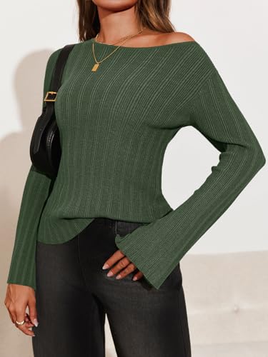 Cicy Bell Womens Bell Long Sleeve Knit Tops Lightweight Pullover Sweaters 2025 Trendy Going Out Fall Winter Fashion Outfits3