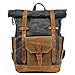 Reisen Männer Öl Wachs Leinwand Rucksack Vintage 15 Zoll Laptop Handtasche Bookbag Casual School College Wochenende Reise Geschäftstagsack Frauen (Color : Dark Gray, Größe : One Size)