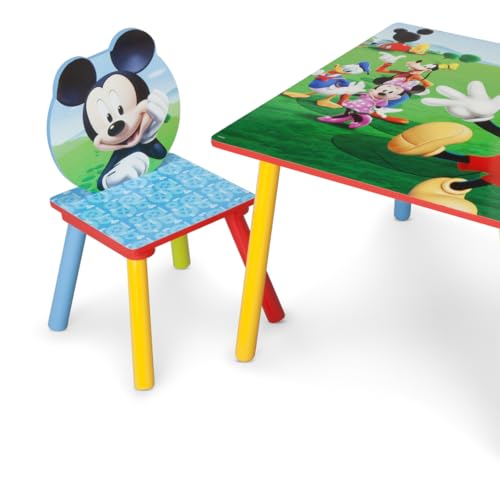 Delta Children - Disney Mickey Mouse Kids Table and Chair Set 3- Piece Set (2 Chairs Included) - Ideal for Arts & Crafts, Snack Time, Homework & More, Pink