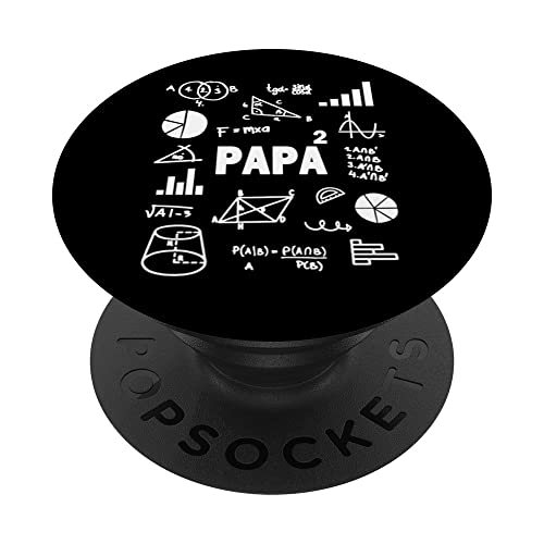 Papa au Carré Deuxième fois Papa Deuxième puissance Père PopSockets PopGrip Adhesivo