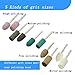 𝐋𝐮𝐨 𝐤𝐞 100 Pcs Rotary Polishing Bits, 1/8 Inch Shank Abrasive Polishing Tips Buffing Kits for Dremel Rotary Tool (Abrasive Stone/Rubber/Sesame/Cowhide/Wool)