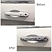Dakitita Chrome Exterior Door Handle Cover Trim for Jeep Cherokee (KL) 2014-2023 Compass 2018-2023 for Chrysler 200 2015-2017 Accessories Decor for Dodge Dart (PF) 2013-2016