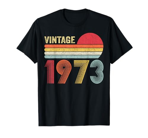 Vintage 1973 51st Birthday Gift Men Women 51 Years Old T-Shirt