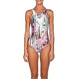 arena Damen W Arena One Riviera One Piece Sport-Badeanzug, Schwarz (Black-Multi), 36 (Herstellergröße: 38)